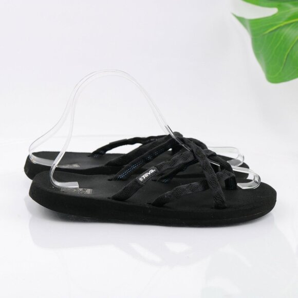 Teva Womens Olowahu Sandal Size 7 Black Thong Slide Active Hike Flip Flop - Picture 6 of 12